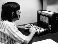Don using a CCI terminal in the 1970's